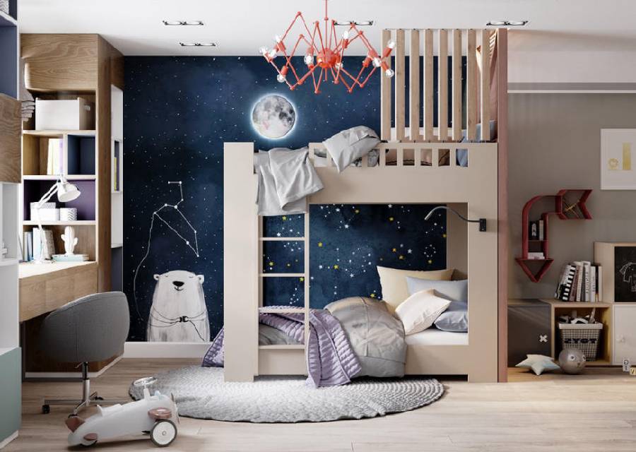 mẫu thiết kế nội thất phòng ngủ cho bé trai công ty xây dựng brocons
