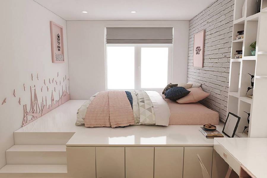 mẫu thiết kế nội thất phòng ngủ công ty xây dựng brocons
