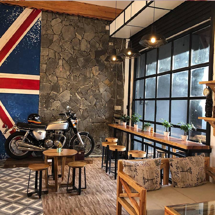 mẫu thiết kế quán cà phê phong cách rustic công ty xây dựng brocons